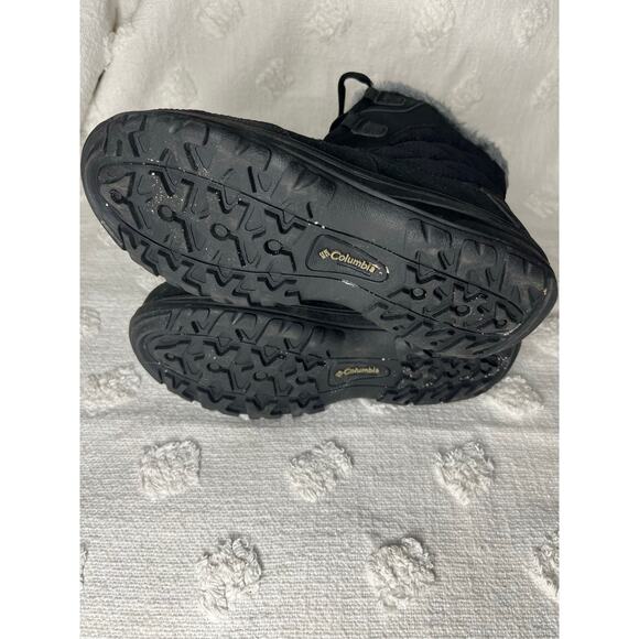 Columbia Women's Size 6.5 Ice Maiden Shorty Boot Gray Black Fur Lined Waterproof - Picture 5 of 8